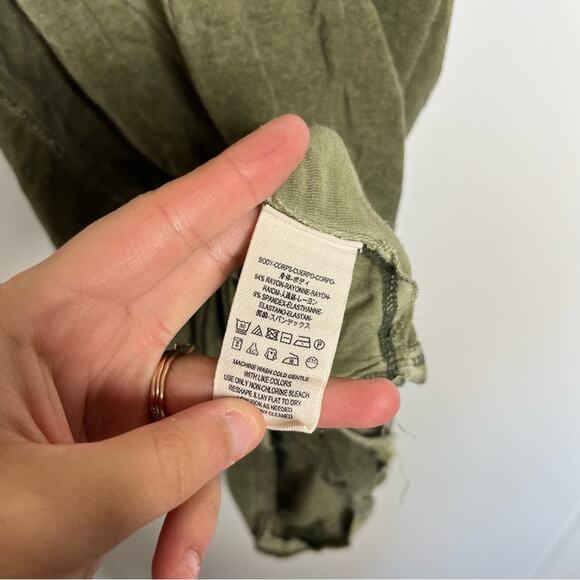 Free People Amelia Moss Green Strappy Loose Fit Tank Top Size XS - Picture 5 of 7